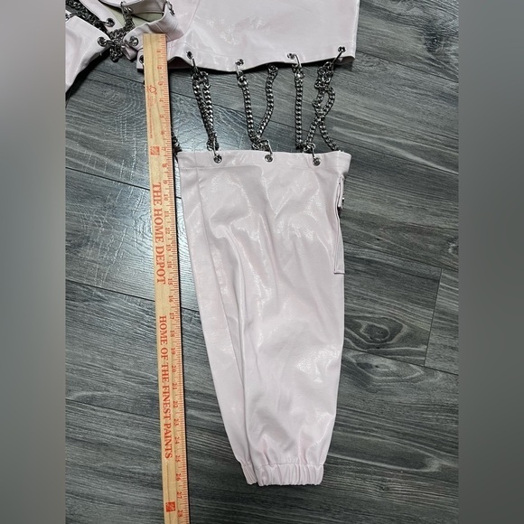 Dead Dolls blossom whimsigoth pink detachable chain goth joggers pants shorts XL - Picture 14 of 14